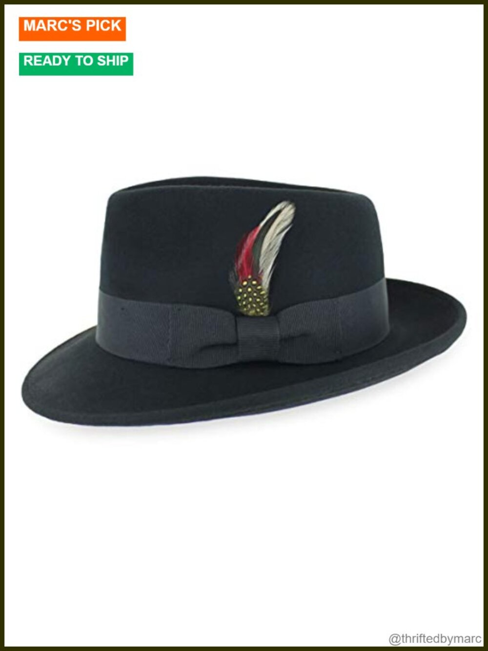 Men's Wool Fedora Hat - Crushable, Packable & Stain Resistant Dress Hat